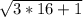 \sqrt{3*16+1}