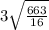 3 \sqrt{ \frac{663}{16} }