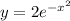 y=2 e^{-x^2}