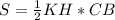 S_{\DeltaBCK}= \frac{1}{2} KH*CB