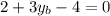 2+3y_b-4=0