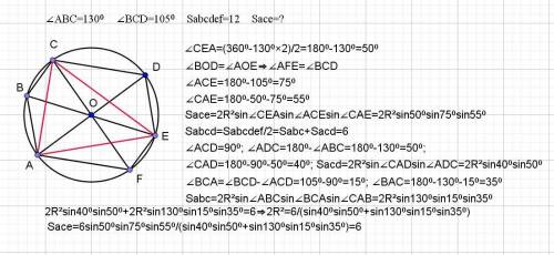 Площадь вписанного в окружность шестиугольника abcdef равна 12. диагонали ad, be, cf являются диамет