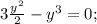 3\frac{y^{2} }{2} -y^{3}=0;