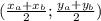 ( \frac{x_a+x_b}{2} ; \frac{y_a+y_b}{2} )