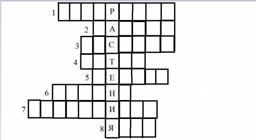 Пришлите кроссворд по биологии 5 класс 5 слов на тему растения