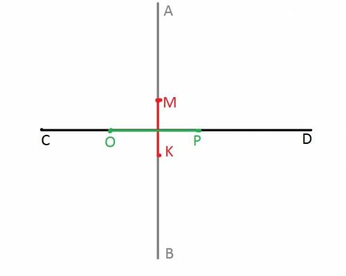 Начертите луч cd прямую ab и отрезки mk и p так чтобы отрезок mk лежал на правой ab отрезок op на лу
