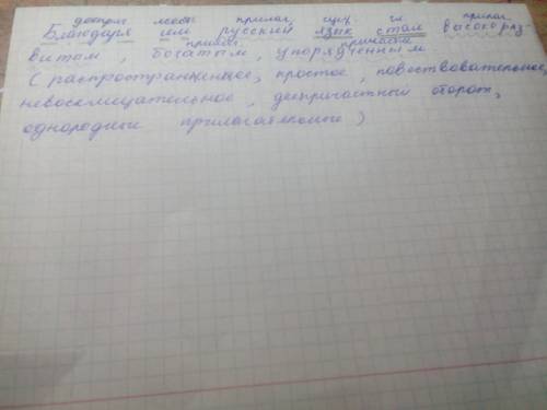 20 . синтаксический разбор предложения: им язык стал высокоразвитым, богатым, .