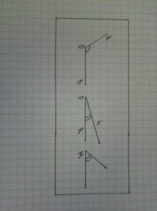 Начертите три неразвернутых угла и обозначьте их так угол aobугол hr угол m (как это сделать)