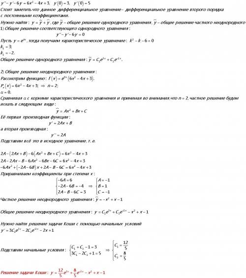Люди частное решение дифференциального уравнения удовлетворяющее указанным начальным условиям y'' -