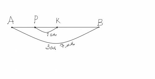 Постройте отрезок ав, равный 3см7мм,и отметьте на нём точки к и р так, чтобы точка р лежала между то