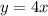 y=4x&#10;