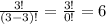 \frac{3!}{(3-3)!}= \frac{3!}{0!}=6