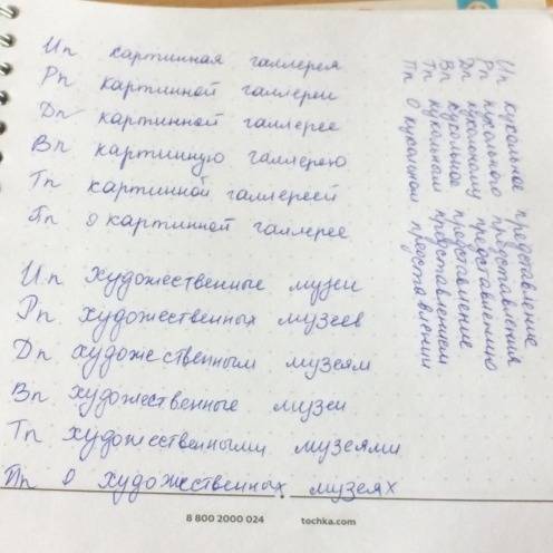 Просклоняй словосочетания. обрати внимание на образец записи. обращайся. именительный падеж зала как