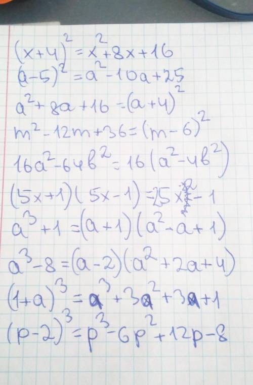 Раскрыть скобки: (x + 4)² раскрыть скобки: (a - 5)² представить в виде квадрата суммы: a²+8a + 16 пр