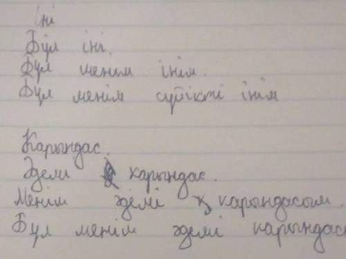 Сыну задали просклонять два слова на казахском языке. просклонять слова: іні, карындас,