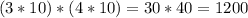 (3*10)*(4*10)=30*40=1200