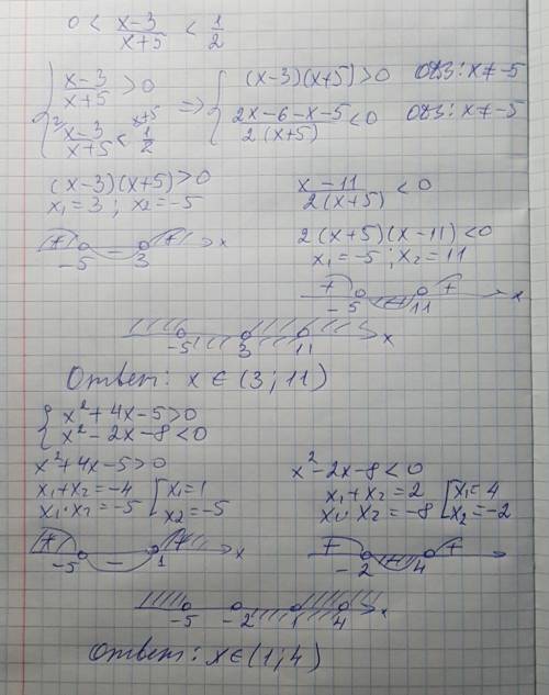 Решите двойное неравенство: 00 x^2-2x-8< 0 заранее