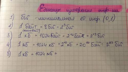 Язнаю что 1 бит минимальная единица измерения информации. но вопрос 1 бит это сколько? а)3 б)1 в)0 г