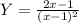 Y= \frac{2x-1}{(x-1)^2}