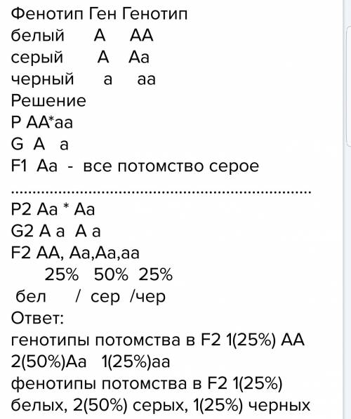 При скрещивании белых андалузских кур (доминантный признак) с черными петухами были получены цыплята