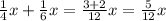 \frac{1}{4}x + \frac{1}{6}x = \frac{3+2}{12}x = \frac{5}{12}x