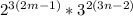 2^{3(2m-1)}*3^{2(3n-2)}