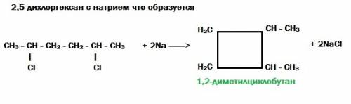 2,5-дихлоргексан с натрием что образуется