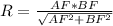 R= \frac{AF*BF}{ \sqrt{AF^{2} +BF^{2} } }