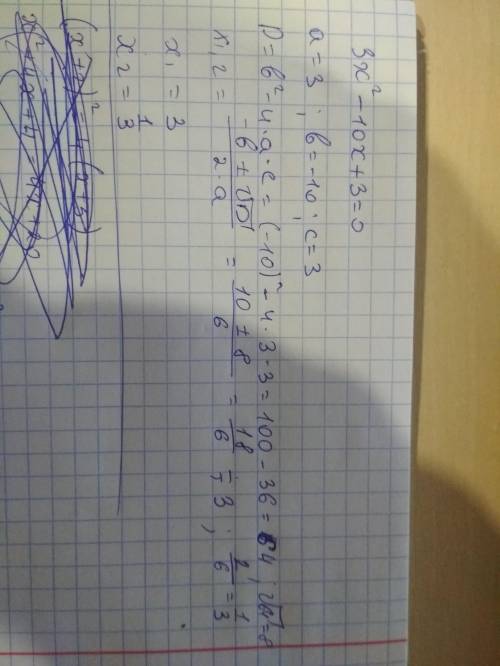 решите уравнение: а) 3x² -10x+3=0 б) (x+2)²=4(x+5)