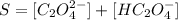 S = [C_{2}O_{4}^{2-}] + [HC_{2}O_{4}^{-}]