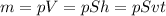 m = pV = pSh = pSvt