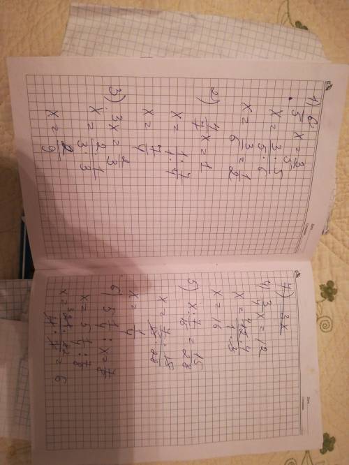 Решите уравнение 1)6/5x=3/5 2)4/7x=1 3)3/4x=12 4)3x=2/3 5)x: 7/15=15/28 6)5 1/4: x=7/8 .
