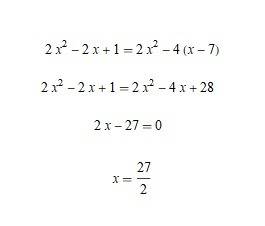 Решите уравнение 1+ 2(с^2 - с)=2с^2 - 4(с-7) 10