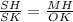 \frac{SH}{SK}= \frac{MH}{OK}