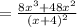 = \frac{8 x^{3} +48 x^{2} }{(x+4) ^{2} }