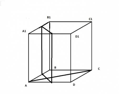 Постройте сечение куба abcda1b1c1d1 плоскостью, которая проходит через середину ребра ab перпендикул