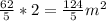 \frac{62}{5}*2=\frac{124}{5}m^{2}