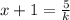 x + 1 = \frac{5}{k}