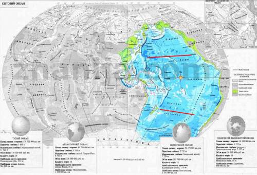 2)дайте характеристику тихого океана по плану. площадь, место среди других океанов, положение, грани