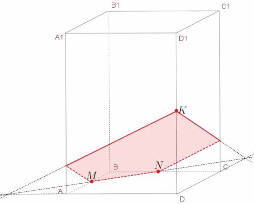 Построить сечение параллелепипеда , . : изобразите параллелепипед abcdа1b1c1d1 и постройте его сечен