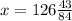 x=126 \frac{43}{84}