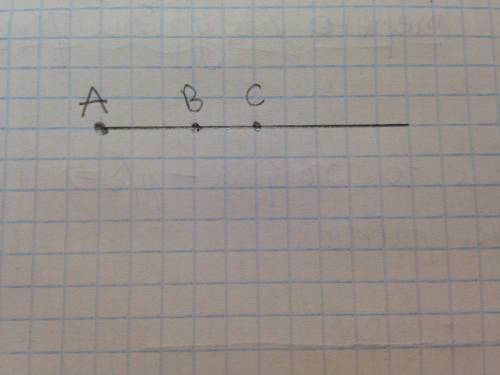 На луче отметь точки в и с так,чтобы расстояние от а до в было равно 1см 5мм,а расстояние от а до с
