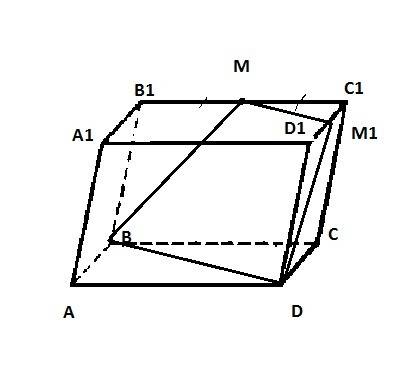 Решить основанием параллелепипеда авсда1в1с1д1 является ромб авсd. постройте сечение этого параллеле