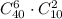 C^6_{40}\cdot C^2_{10}