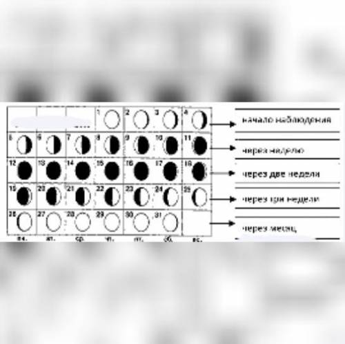 Понаблюдай за луной в течении месяца (один раз в неделю)