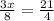 \frac{3x}{8}=\frac{21}{4}