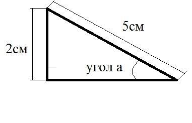 Постройте угол a , если sin a = 2/5