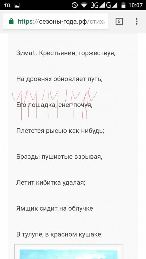 Определить стихотворный размар стихотворения зима. крустьянин торжествуя на дровнях обновляет путь