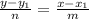 \frac{y-y_1}{n} = \frac{x-x_1}{m}