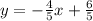 y= -\frac{4}{5} x+\frac{6}{5}